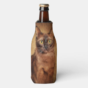 Enfriador De Botellas Gato birmano marrón