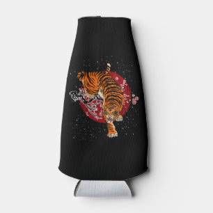 Enfriador De Botellas Gift Tiger   Regalo de cerezo en flor de tigre