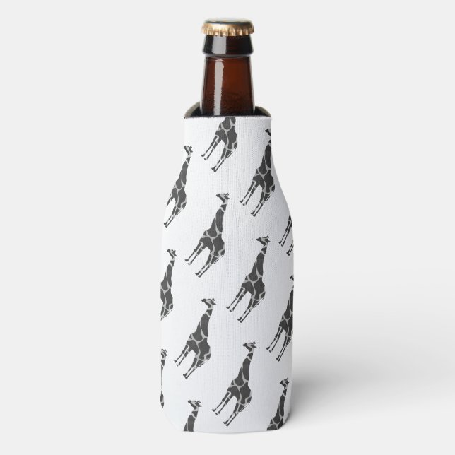 Enfriador De Botellas Giraffe Black and Grey Silhoutte (Frente de la botella)