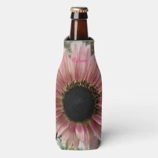 Enfriador De Botellas Girasol rosa pálido personalizado