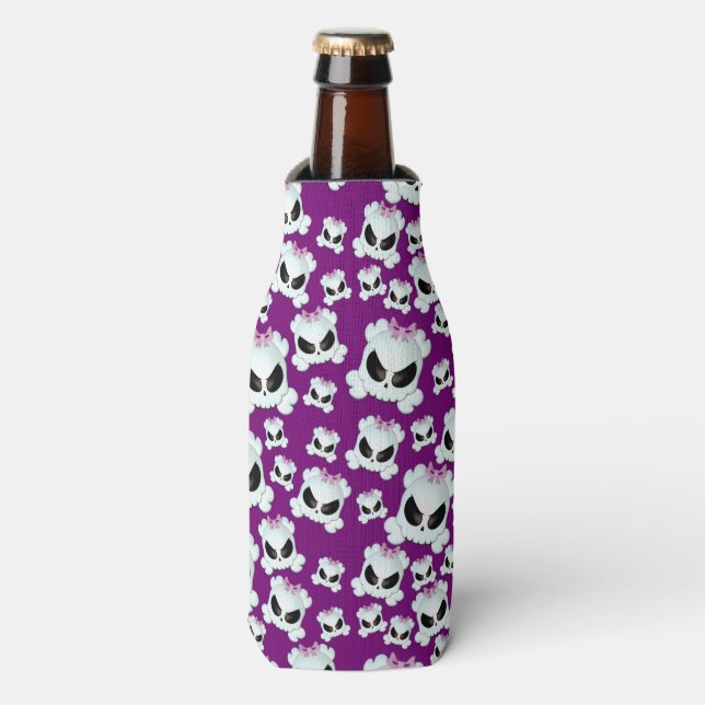 Enfriador De Botellas Girly Skullz (Frente de la botella)