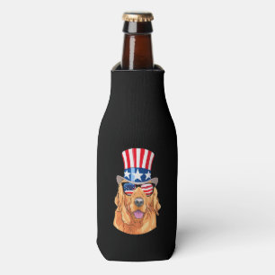 Enfriador De Botellas Golden retriever América 4ta de la bandera de