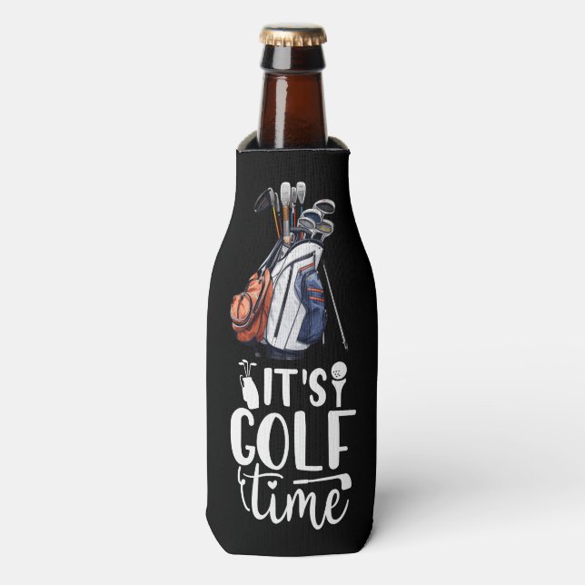 Enfriador De Botellas Golf es tiempo de golf para los golfistas (Frente de la botella)