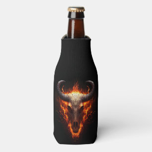 Enfriador De Botellas Gótico de cráneo de vaca flamantemente