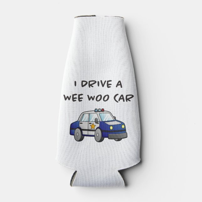 Enfriador De Botellas Gracioso auto policial (Anverso)