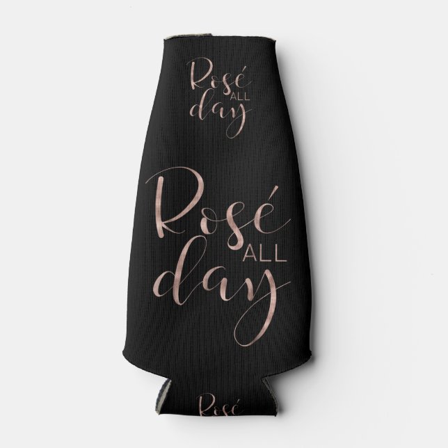 Enfriador De Botellas Gracioso Rosa Cute todo el día Wine Lover Gift (Anverso)