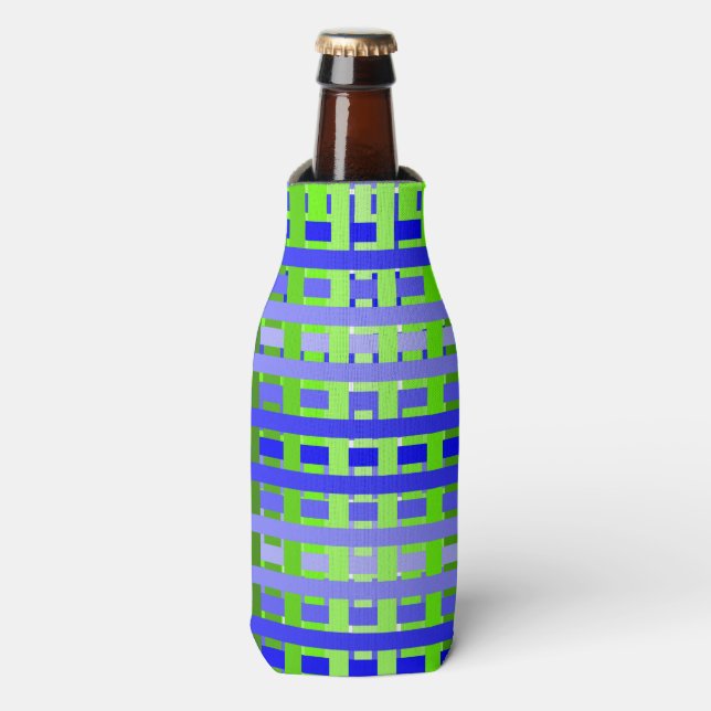 Enfriador De Botellas Gradiente azul trenzado (Frente de la botella)