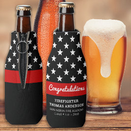 Enfriador De Botellas Graduación de bomberos Fiesta delgado de la línea