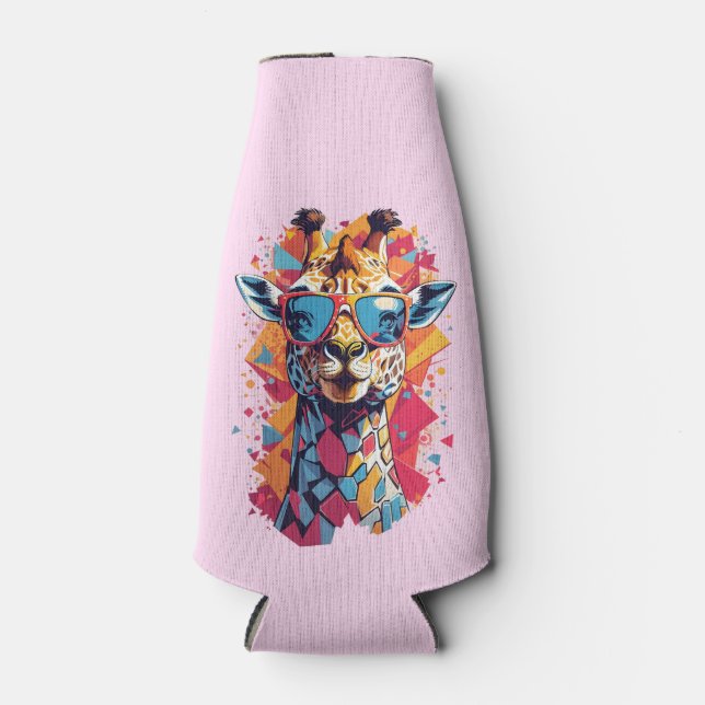 Enfriador De Botellas Graffiti Style Giraffe Portrait-58567 (Anverso)