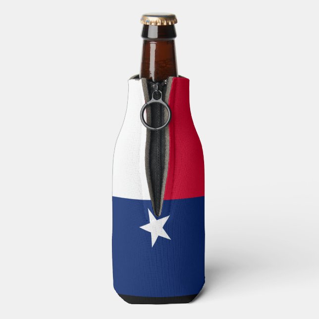 Enfriador De Botellas Gráfico dinámico de la bandera del estado de Texas (Reverso de la botella)