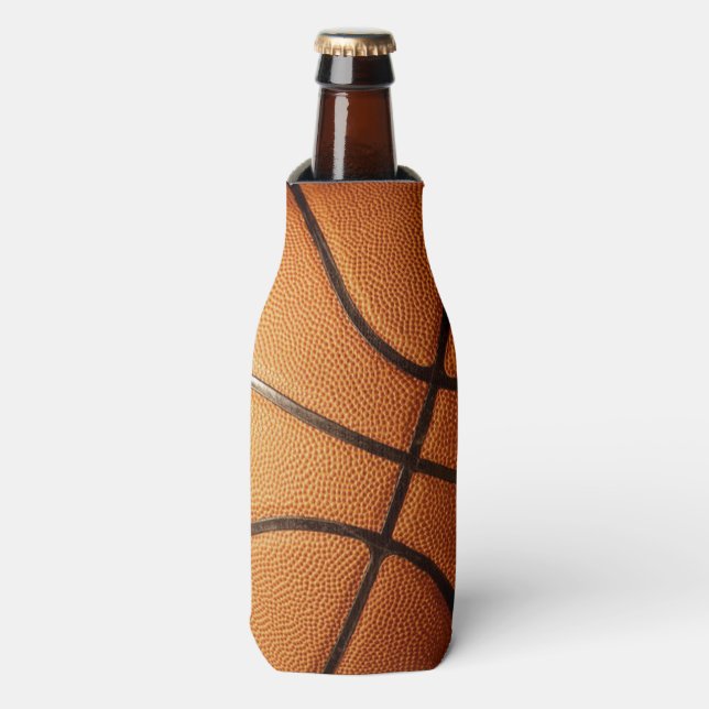 Enfriador De Botellas Gran Naranja Brillante Baloncesto, (Frente de la botella)