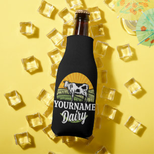 Enfriador De Botellas Granja Lechera Sunset ADD NAME Vaca Holstein Pasta