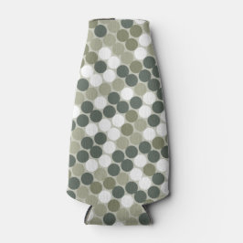 Enfriador De Botellas Green retro dots