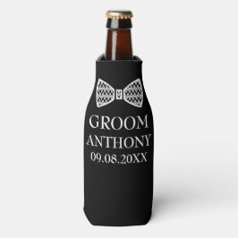 Enfriador De Botellas Groom Black Elegant Elegant Boda de Regalos Modern