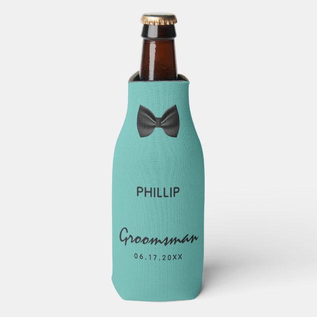 Enfriador De Botellas Groomsman personalizado (Frente de la botella)