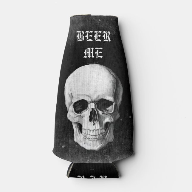 Enfriador De Botellas Grunge Skull (Anverso)