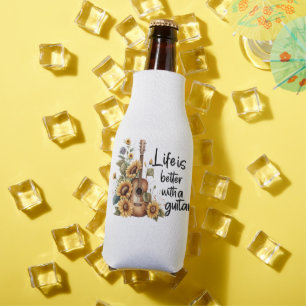 Enfriador De Botellas Guitarra De Nombre personalizar Con Girasol