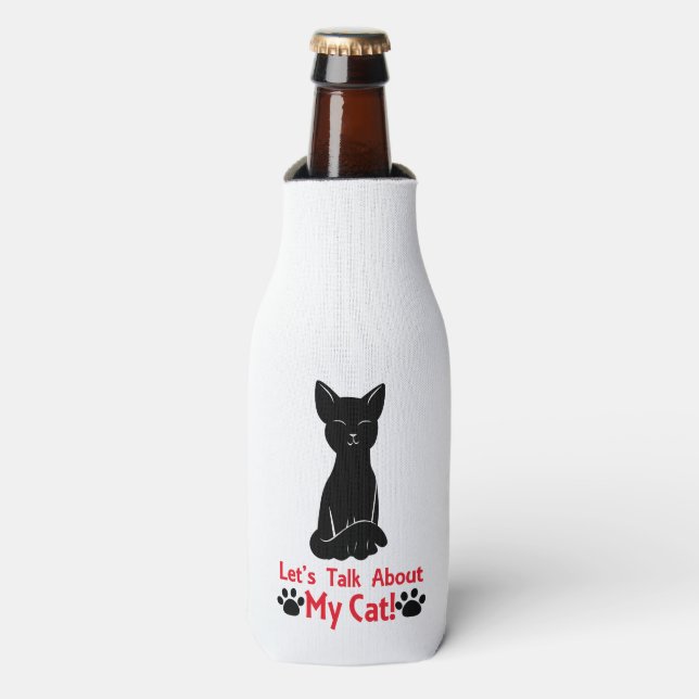 Enfriador De Botellas Hablemos de mi gato (Frente de la botella)