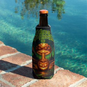 Enfriador De Botellas Halloween de Destrucción Masiva Calabaza Radioacti