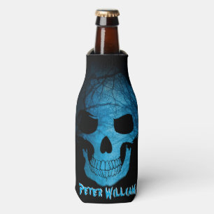 Enfriador De Botellas Halloween Personal Scary Blue Night Skull