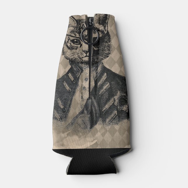 Enfriador De Botellas Harlequin Cat Grunge (Reverso)