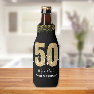 Enfriador De Botellas Hello 50! - Birthday 50th Women's Gold glitter