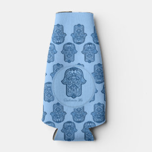 Enfriador De Botellas Henna Hand de Hamsa (Azul)