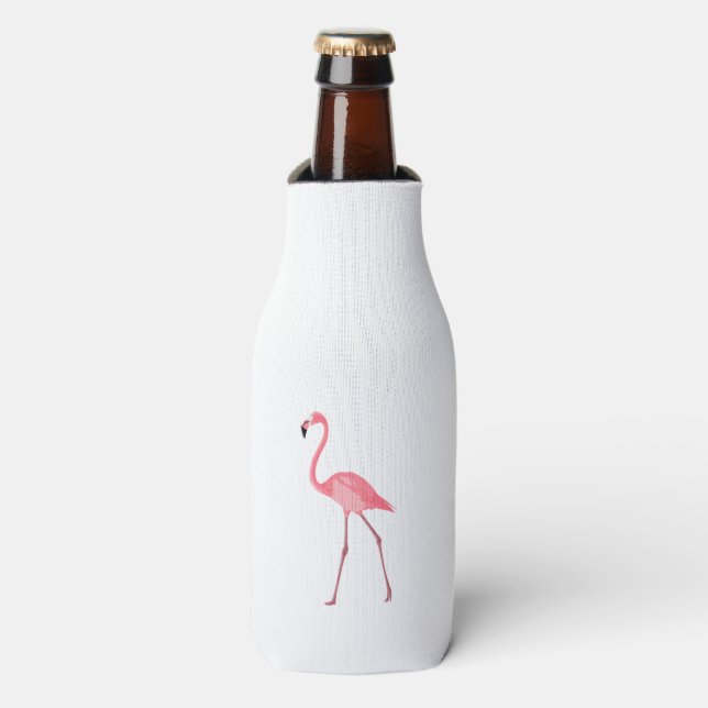 Enfriador De Botellas Hermoso Flamingo Rosa (Frente de la botella)