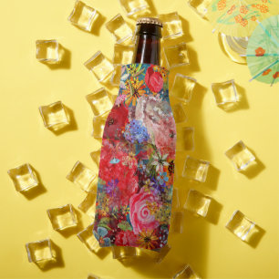 Enfriador De Botellas Hermoso Modelo Floral Brillante Abstracto Abstract