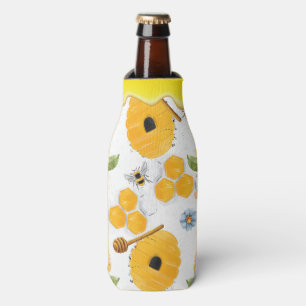 Enfriador De Botellas Hermoso patrón de girasol de Bee Garden