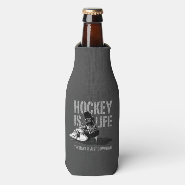 Enfriador De Botellas Hockey Is Life (Frente de la botella)