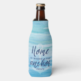 Enfriador De Botellas Hogar es donde cae el ancla (personalizado)