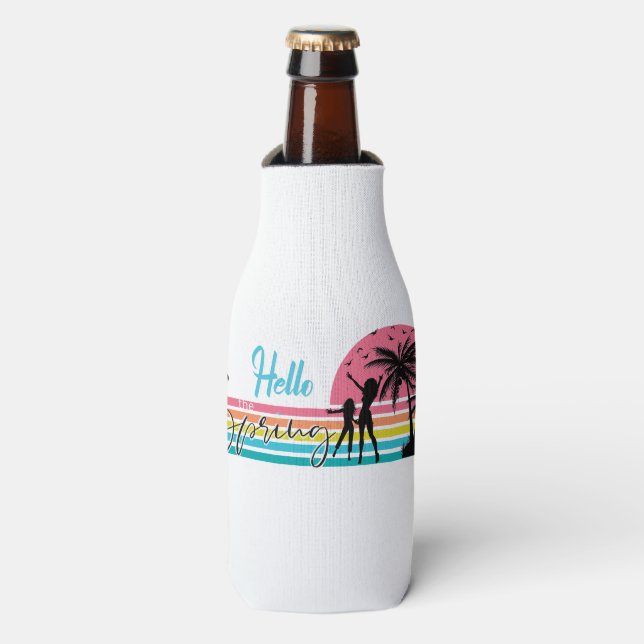 Enfriador De Botellas Hola La Primavera (Frente de la botella)