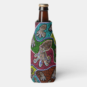 Enfriador De Botellas Holder de Stubby de Arte Octopus Dot de Anillo Azu