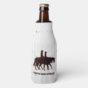 Enfriador De Botellas Horse Stables Western Horseback Madera Weathered