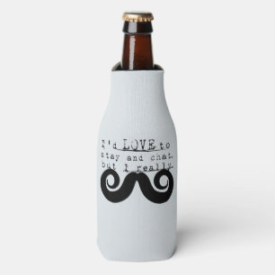 Enfriador De Botellas Humor Divertido Negro Debo Bigote