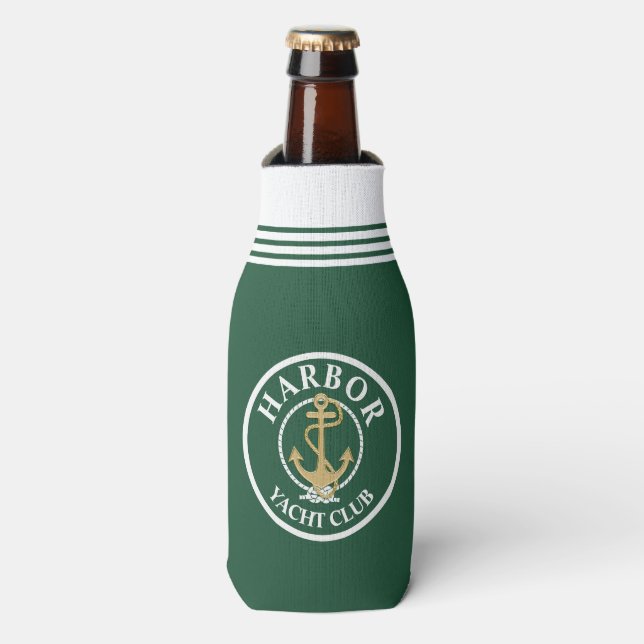 Enfriador De Botellas Hunter Green Nautical Bottle Cooler (Frente de la botella)