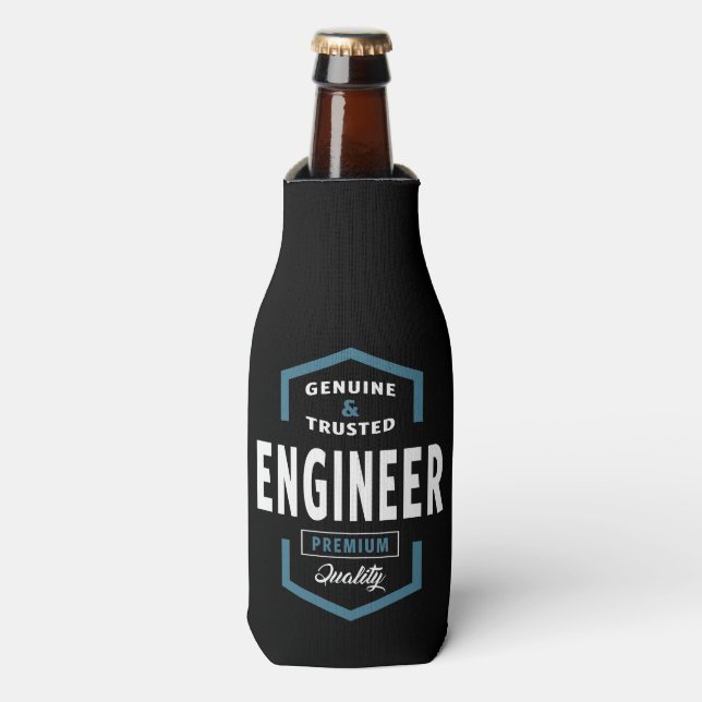 Enfriador De Botellas Ideas de regalo de ingeniero genuino (Frente de la botella)