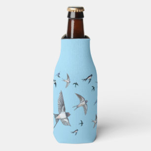 Enfriador De Botellas Ilustracion De Las Aves Tragadas Voladoras