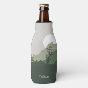 Enfriador De Botellas Ilustracion de naturaleza de nombre personalizado