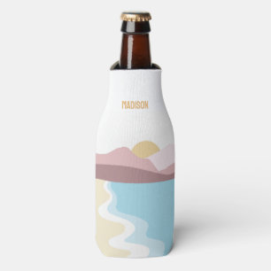 Enfriador De Botellas Ilustracion de naturaleza de nombre personalizado