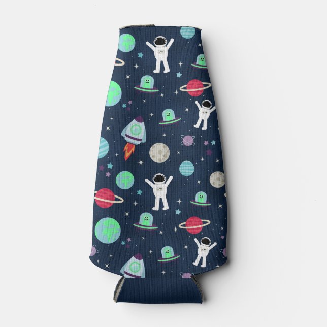 Enfriador De Botellas Ilustracion de patrón de espacio (Anverso)