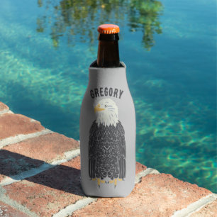 Enfriador De Botellas Ilustracion del águila calva personalizado