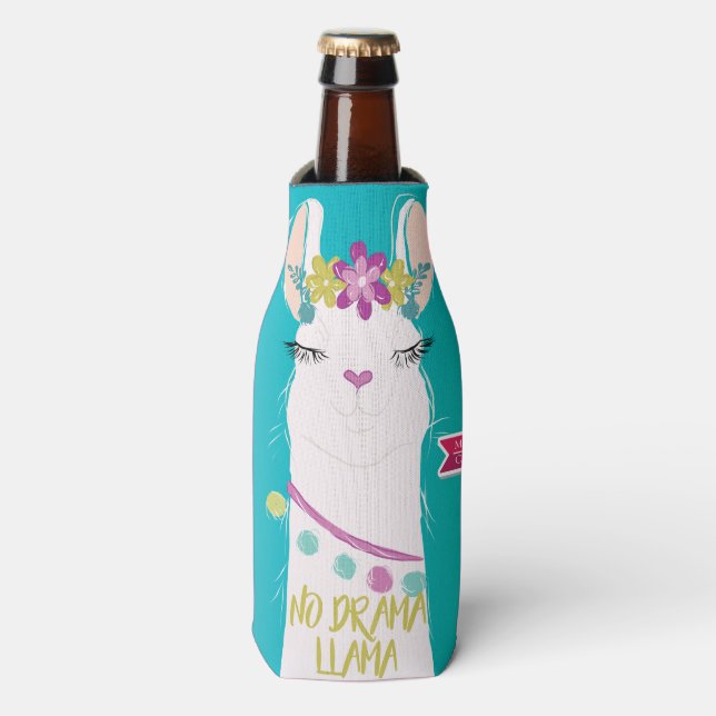 Enfriador De Botellas Ilustracion sin llama dramática con monograma (Frente de la botella)