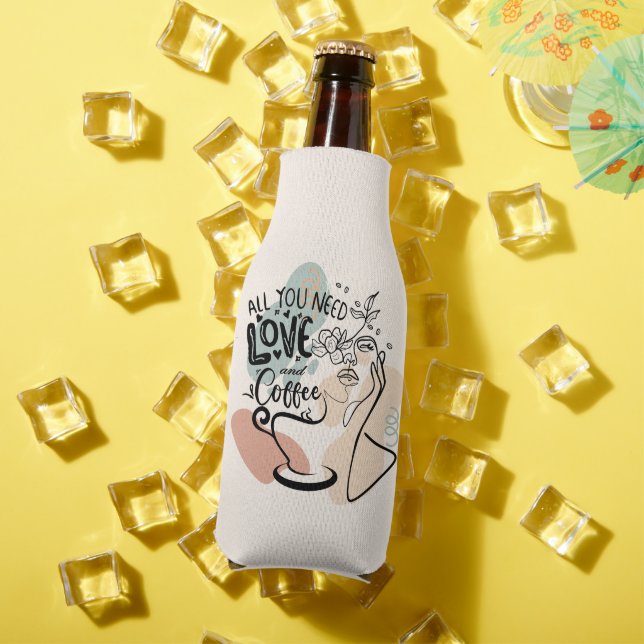 Enfriador De Botellas Ilustraciones estéticos, café Chica (Verano in situ)