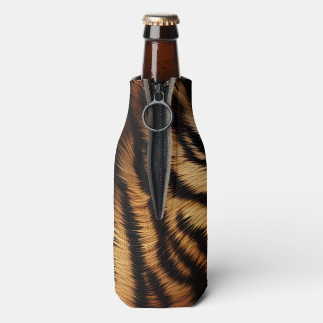 Enfriador De Botellas Impresión animal de tigres negros naranja (Reverso de la botella)