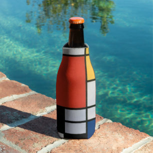 Enfriador De Botellas Impresión de la composición de Piet Mondrian en ro
