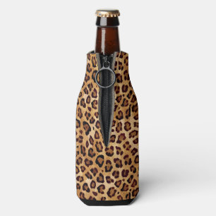 Enfriador De Botellas Impresión de leopardo de textura rústica