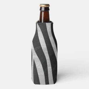 Enfriador De Botellas Impresión de zebra negra y gris claro