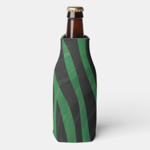 Enfriador De Botellas Impresión negra y verde de la cebra